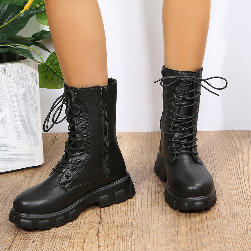 Patchwork Frenulum Round Keep Warm Comfortable Out Door Shoes