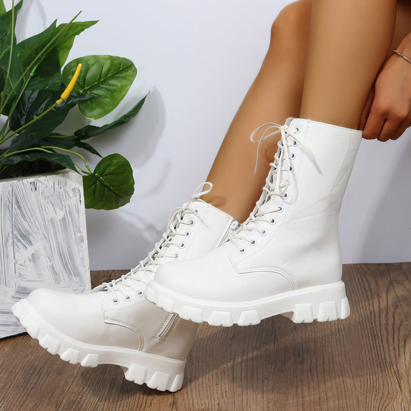 Patchwork Frenulum Round Keep Warm Comfortable Out Door Shoes