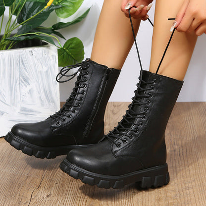 Patchwork Frenulum Round Keep Warm Comfortable Out Door Shoes
