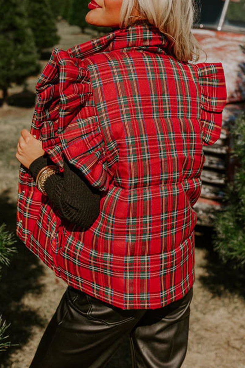 Plaid Buckle Waistcoats
