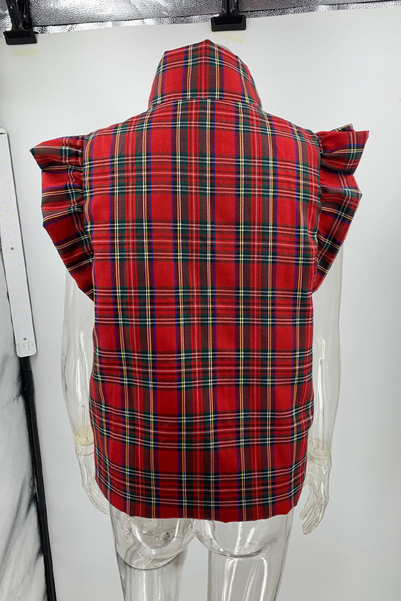 Plaid Buckle Waistcoats