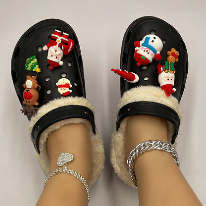 Living Patchwork Round Keep Warm Comfortable Shoes