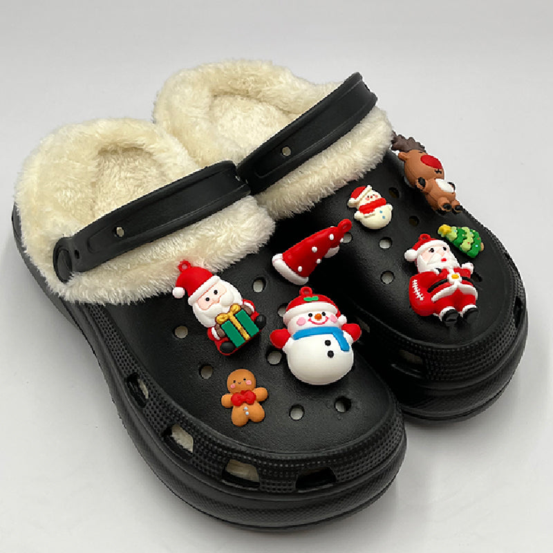 Living Patchwork Round Keep Warm Comfortable Shoes