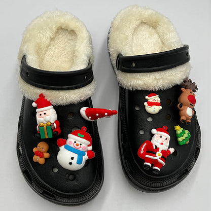 Living Patchwork Round Keep Warm Comfortable Shoes