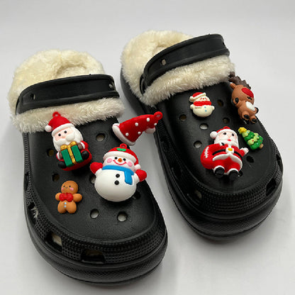 Living Patchwork Round Keep Warm Comfortable Shoes