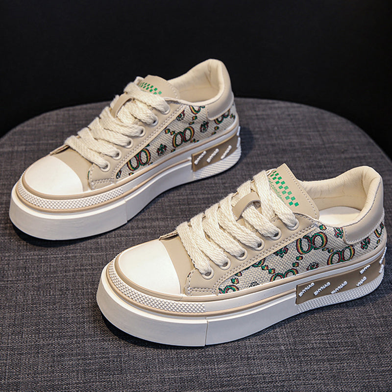 Sportswear Patchwork Frenulum Round Comfortable Shoes