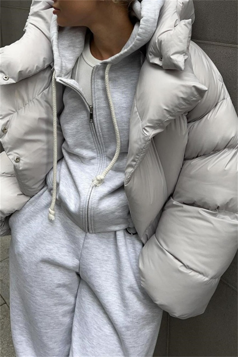 Cardigan Hooded Collar Outerwear(4 Colors)