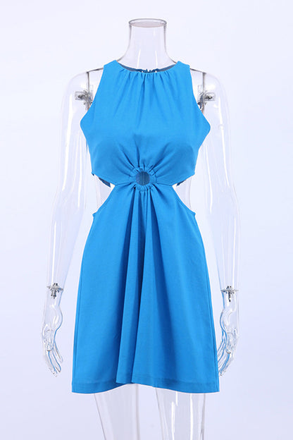 Simplicity Hollowed Out O Neck Loose Rompers