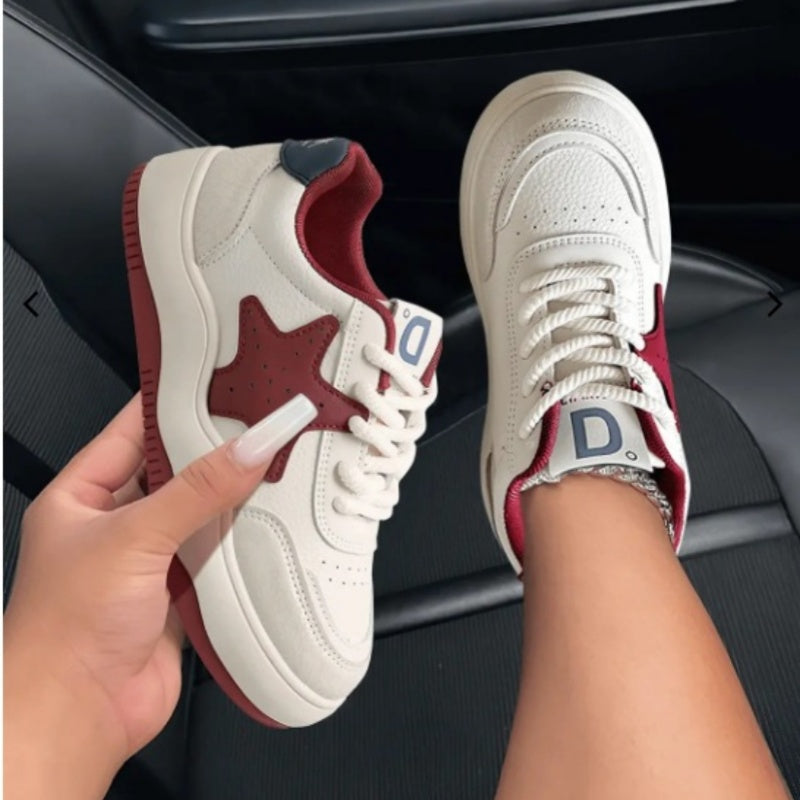 Patchwork Contrast Round Out Door Shoes