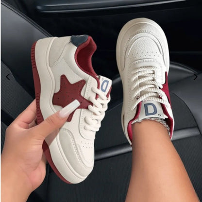 Patchwork Contrast Round Out Door Shoes