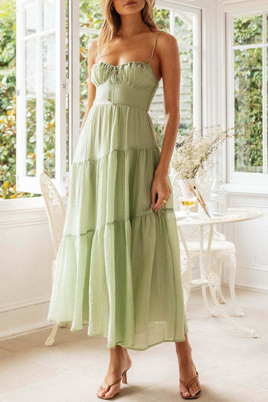 Simplicity Patchwork Fold Waist Skirt Dresses
