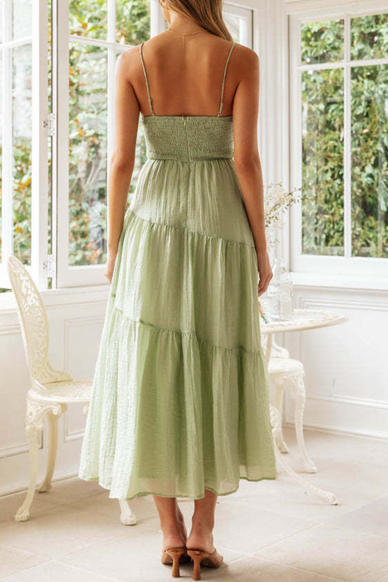 Simplicity Patchwork Fold Waist Skirt Dresses