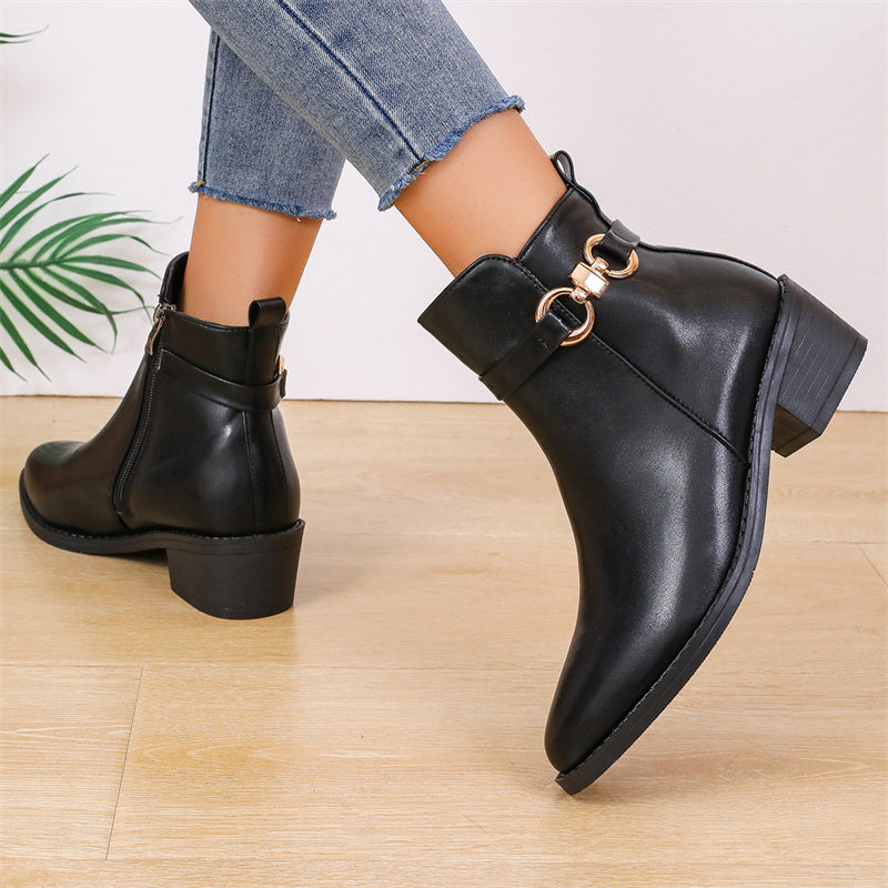 Patchwork Pointed Comfortable Out Door Shoes (heel Height 1.97in)