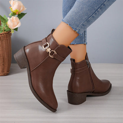 Patchwork Pointed Comfortable Out Door Shoes (heel Height 1.97in)
