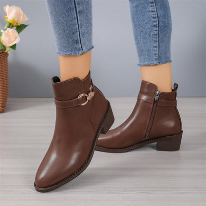 Patchwork Pointed Comfortable Out Door Shoes (heel Height 1.97in)