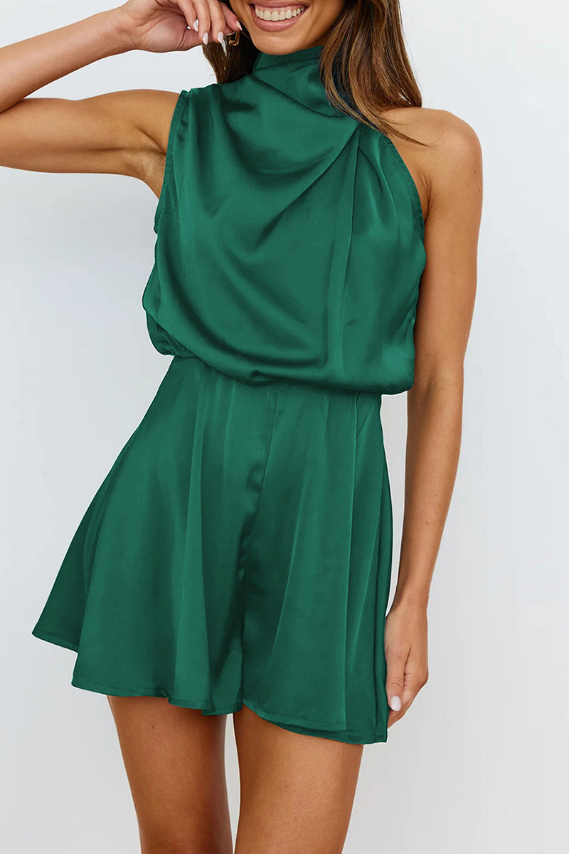 Fold Halter Rompers