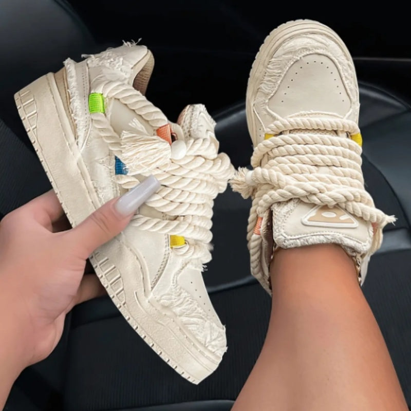 Patchwork Frenulum Contrast Round Comfortable Out Door Shoes(3 Colors)