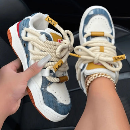 Patchwork Frenulum Contrast Round Comfortable Out Door Shoes(3 Colors)