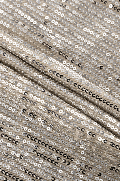 Party Sequins O Neck Wrapped Skirt Dresses