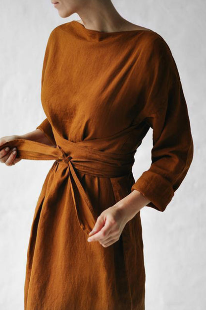 Frenulum O Neck One Step Skirt Dresses
