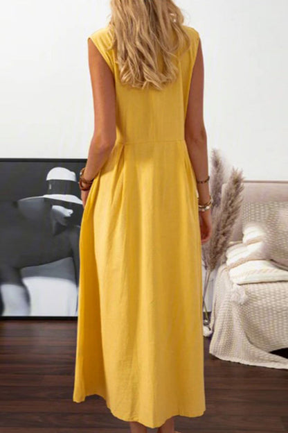 Buckle Turndown Collar Waist Skirt Dresses(4 Colors)