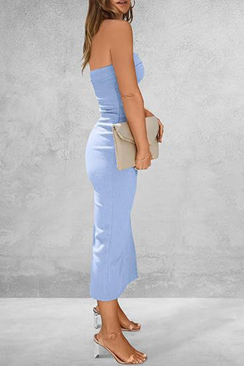 Simplicity Strapless One Step Skirt Dresses(8 Colors)