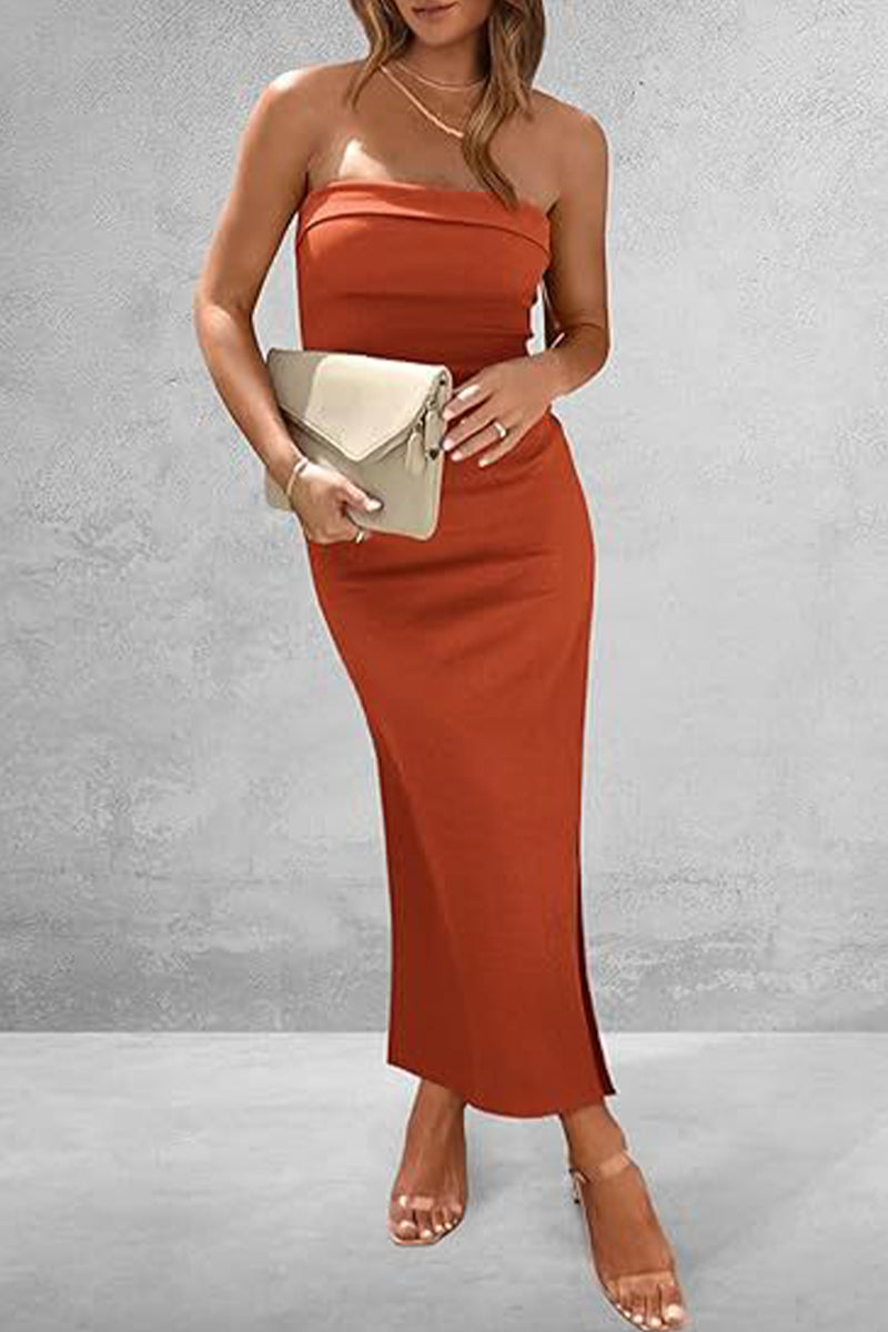 Simplicity Strapless One Step Skirt Dresses(8 Colors)