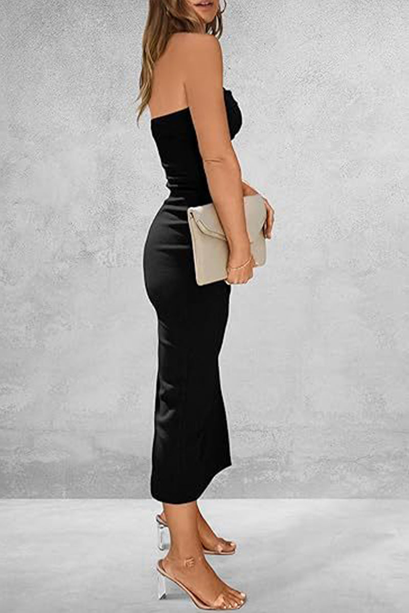 Simplicity Strapless One Step Skirt Dresses(8 Colors)