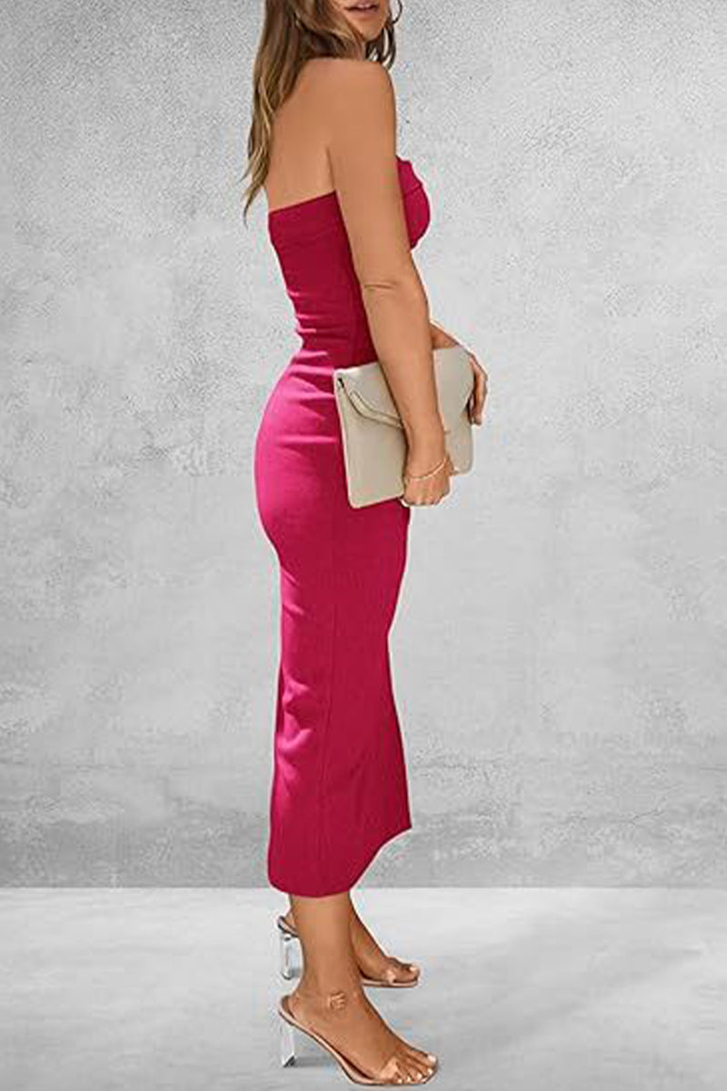 Simplicity Strapless One Step Skirt Dresses(8 Colors)