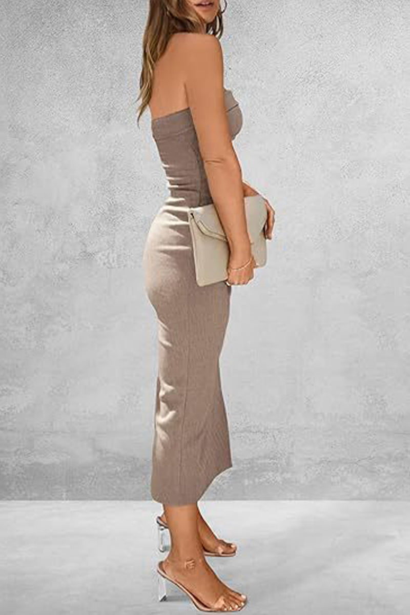 Simplicity Strapless One Step Skirt Dresses(8 Colors)