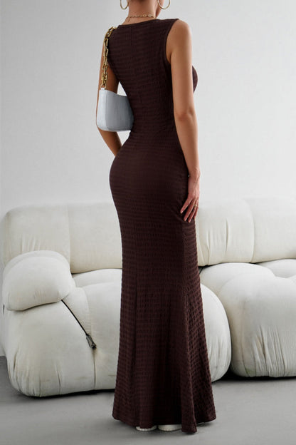 Basic O Neck Long Dresses