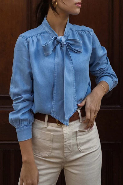 Bandage With Bow Blouses