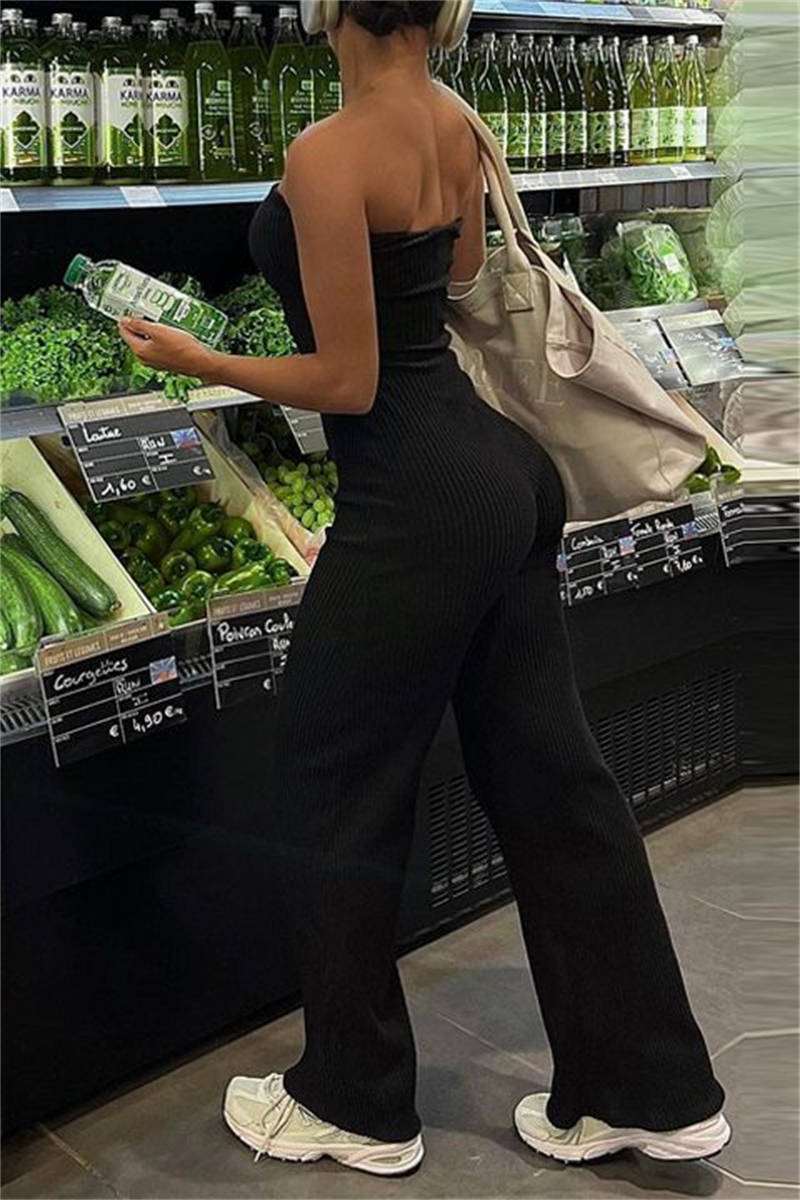 Backless Strapless Skinny Jumpsuits