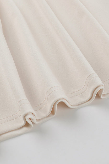Patchwork Oblique Collar One Step Skirt Dresses