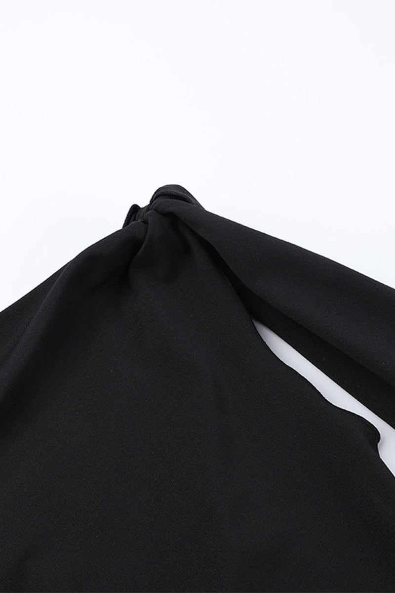 Patchwork Oblique Collar One Step Skirt Dresses