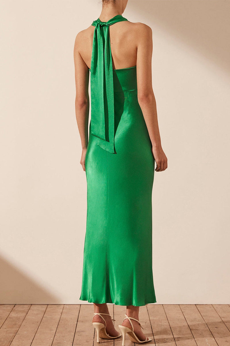 Frenulum Halter One Step Skirt Dresses