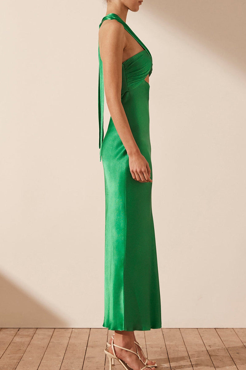 Frenulum Halter One Step Skirt Dresses