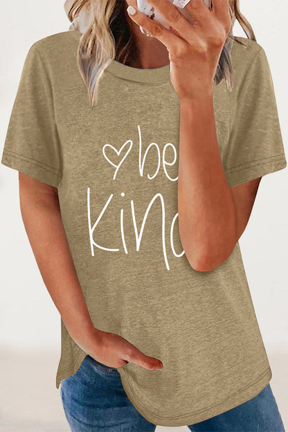 Letter Print O Neck T-shirts