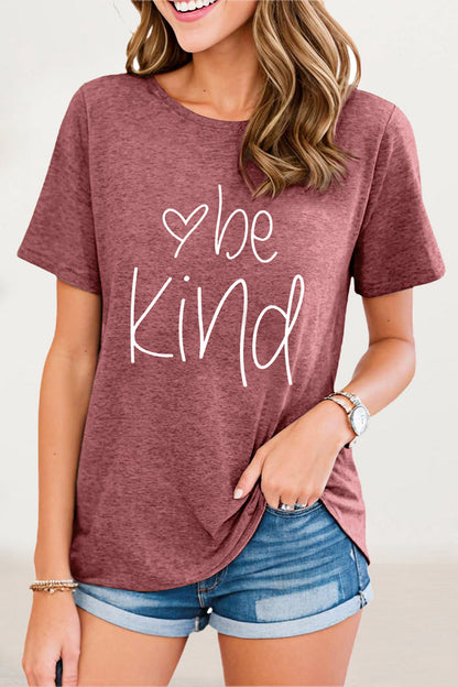 Letter Print O Neck T-shirts