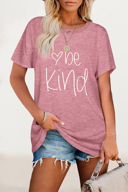 Letter Print O Neck T-shirts