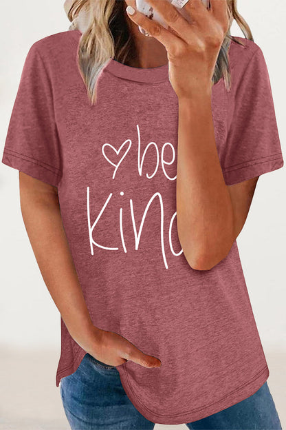 Letter Print O Neck T-shirts