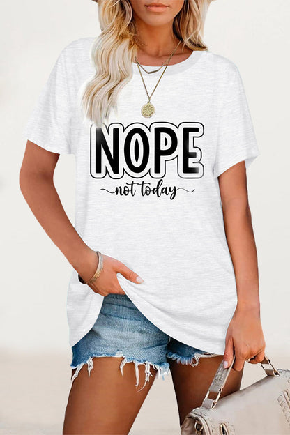 Letter Print O Neck T-shirts