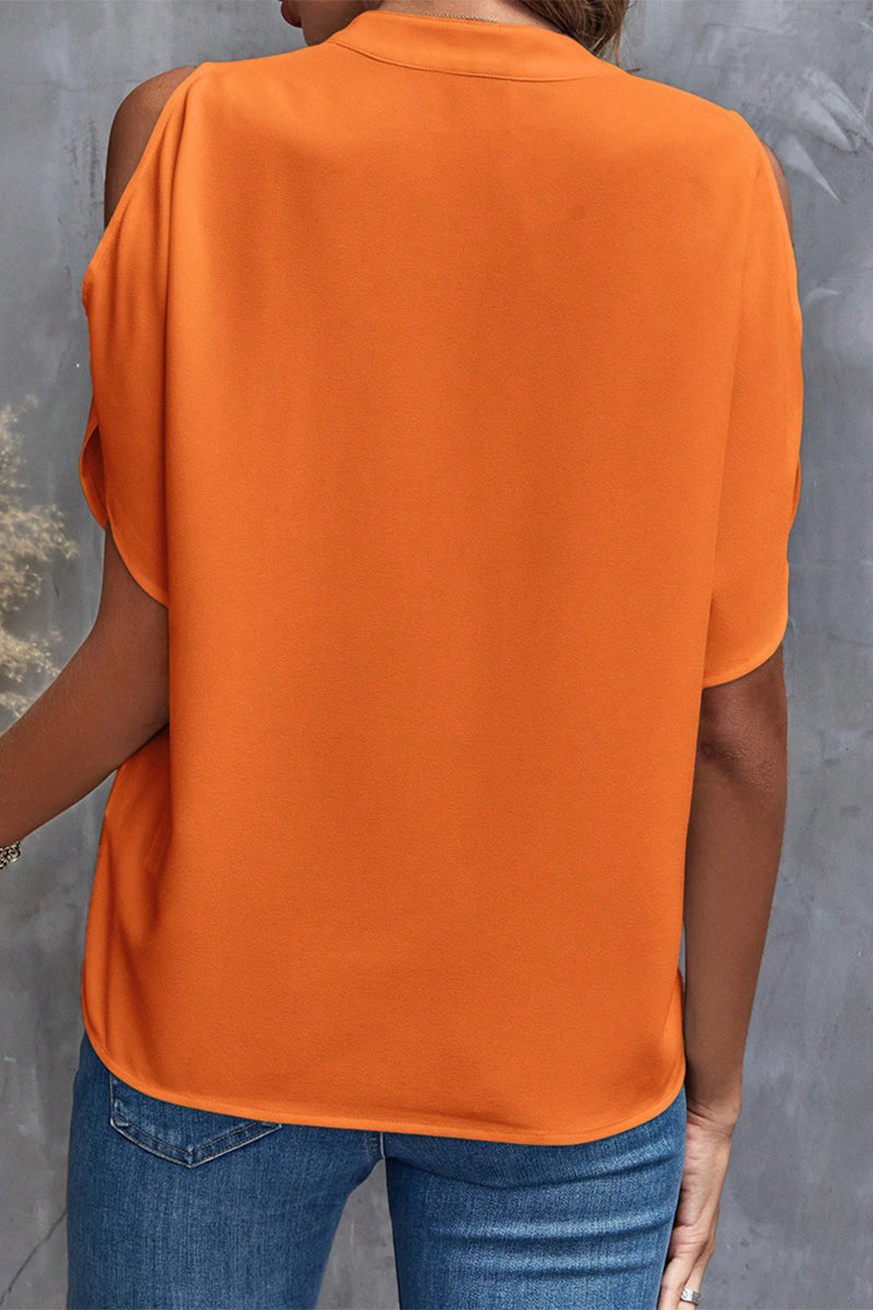 Patchwork V Neck Blouses(10 Colors)