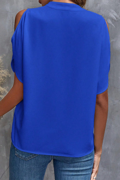Patchwork V Neck Blouses(10 Colors)