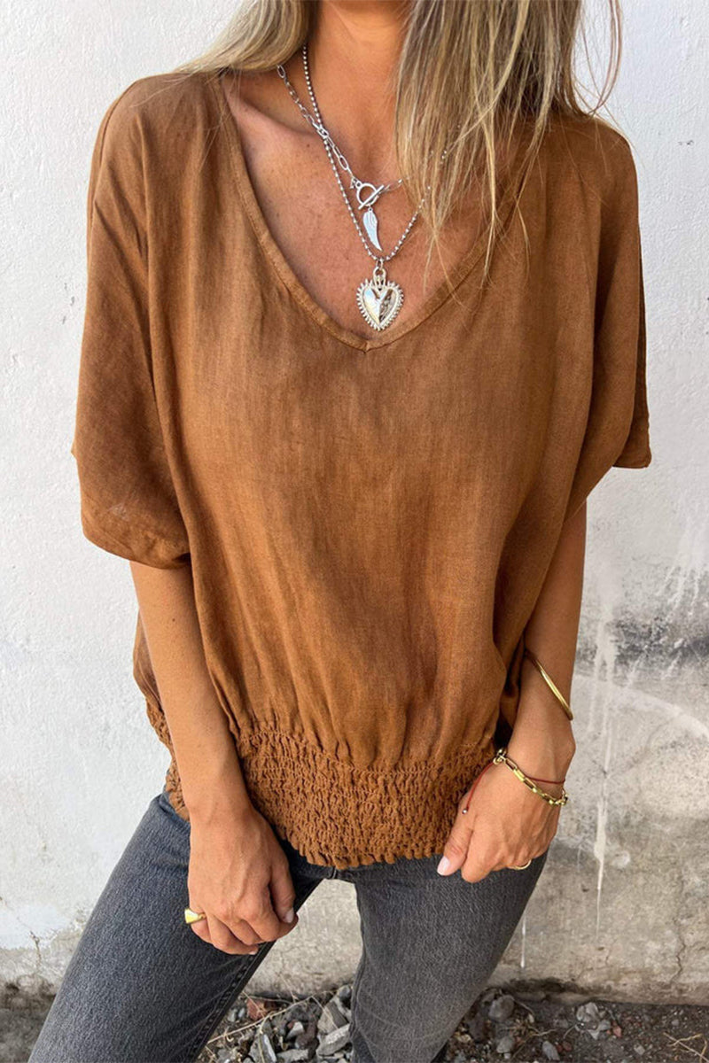 Simplicity V Neck T-shirts(4 Colors)