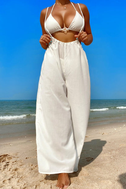 Backless Spaghetti Strap Regular Jumpsuits