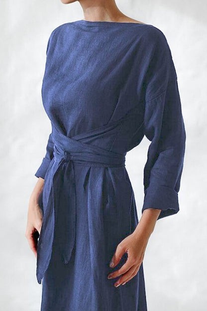 Frenulum O Neck One Step Skirt Dresses