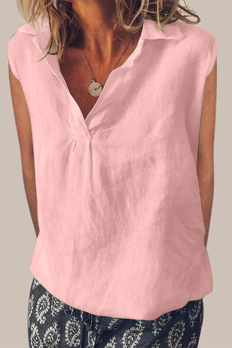 Daily Color Turndown Collar Blouses(6 Colors)