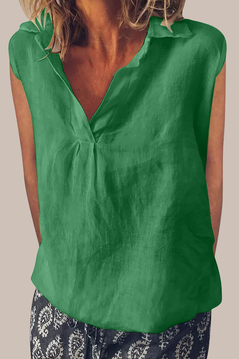 Daily Color Turndown Collar Blouses(6 Colors)