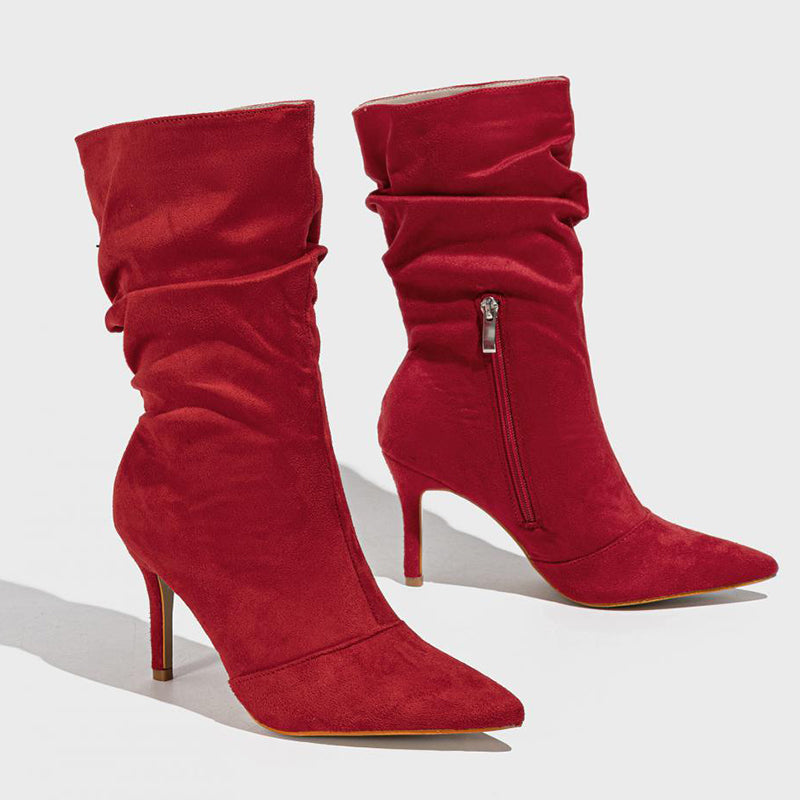 Pointed Out Door Shoes (heel Height 3.34in)(3 Colors)